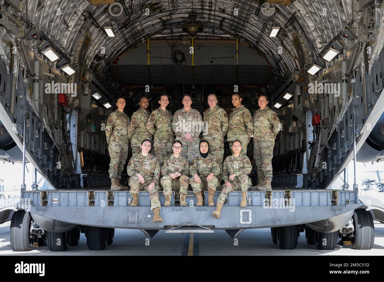 Celebrating women's history month with the women of the 452nd AMXS Stock Photo