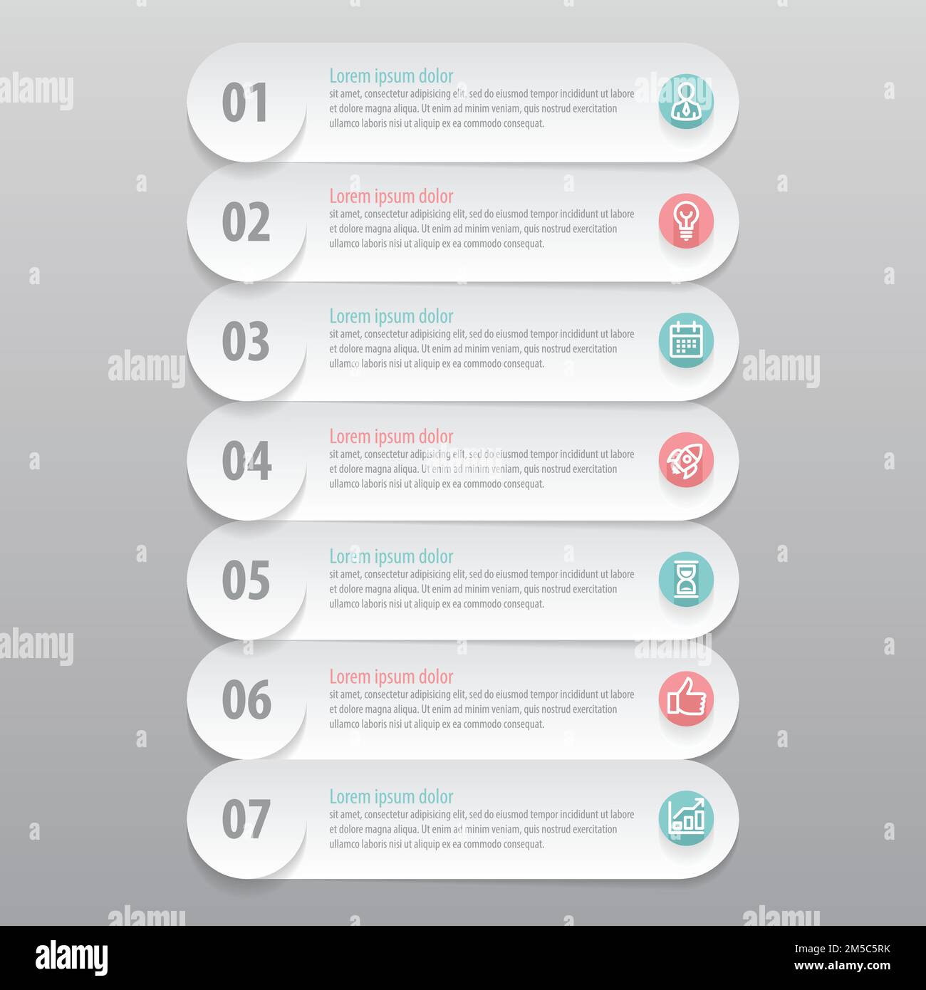 Flat UI design. Step infographic. Vector eps 10 Stock Vector Image ...