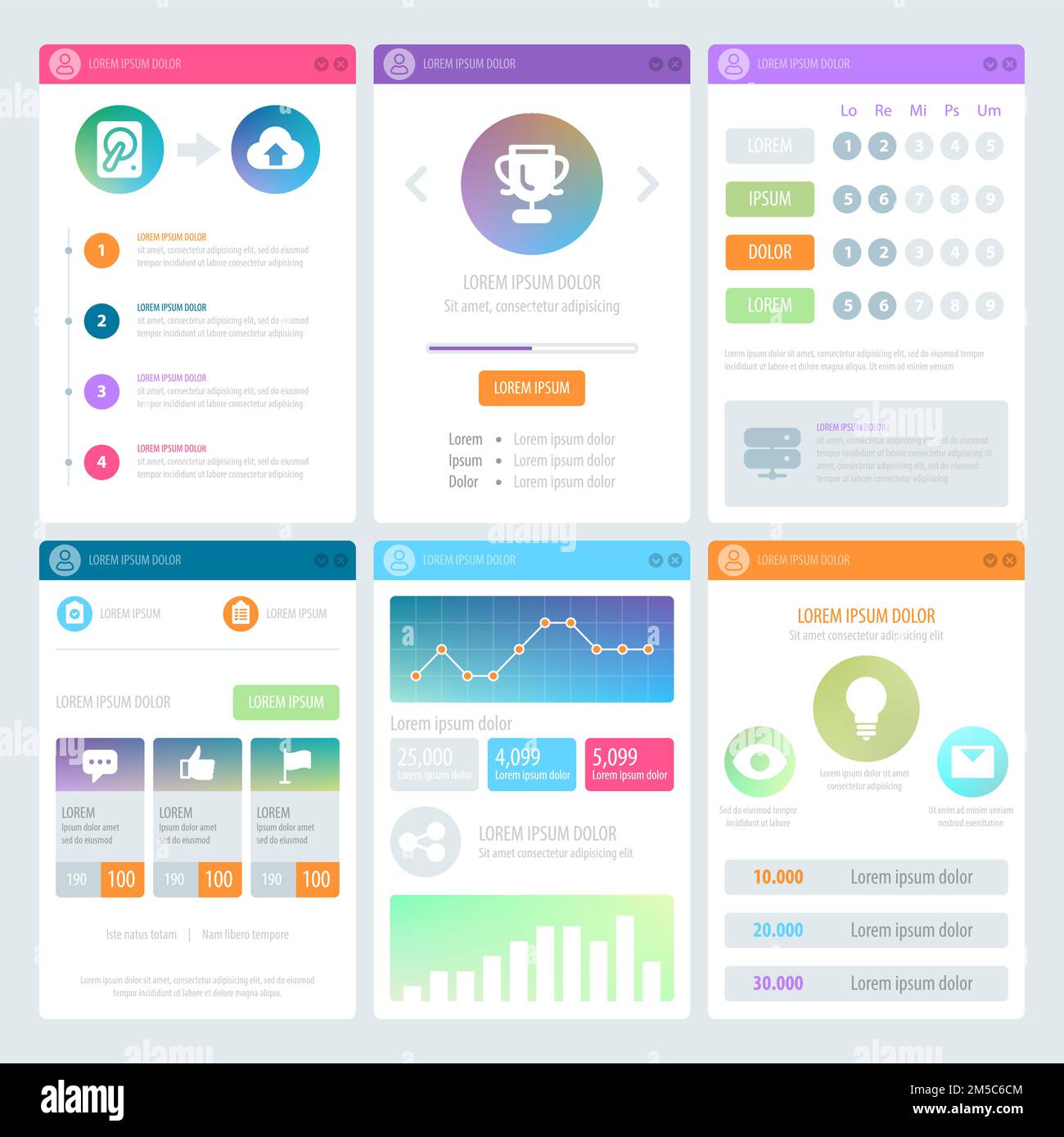 Flat Mobile UI Design. Vector eps 10 Stock Vector Image & Art - Alamy