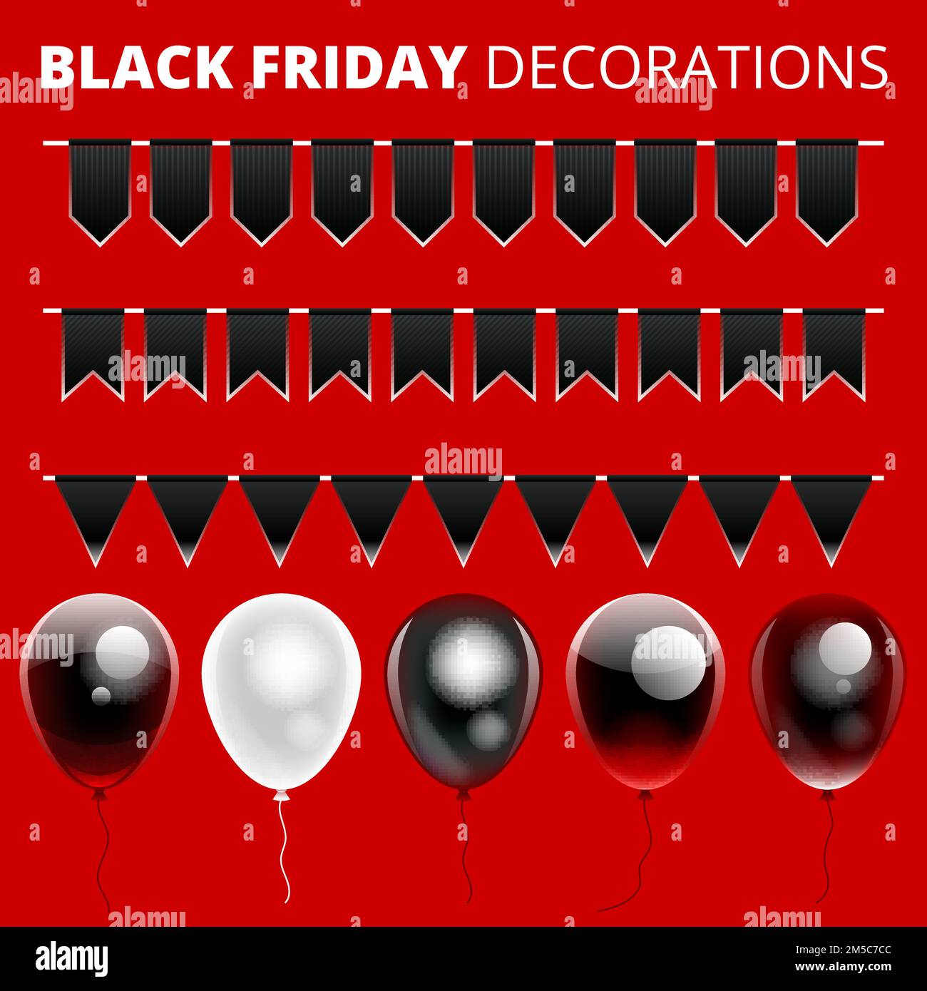 Black friday decorations. Vector illustration Stock Vector Image & Art