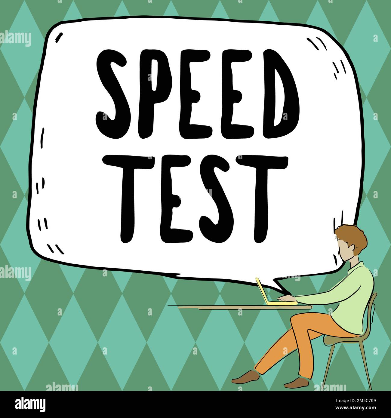 Writing displaying text Speed Test. Business concept psychological test ...