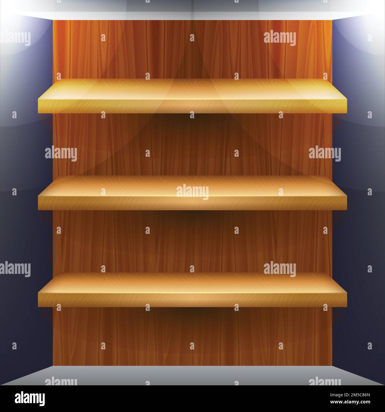 Vector wooden shelves Stock Vector Image & Art Alamy