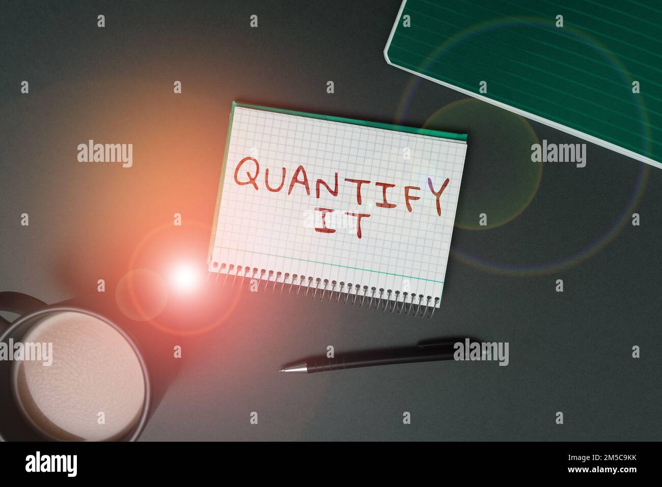 Stock Photo Quantify Text caption presenting Quantify It. Business showcase Measure the size ...