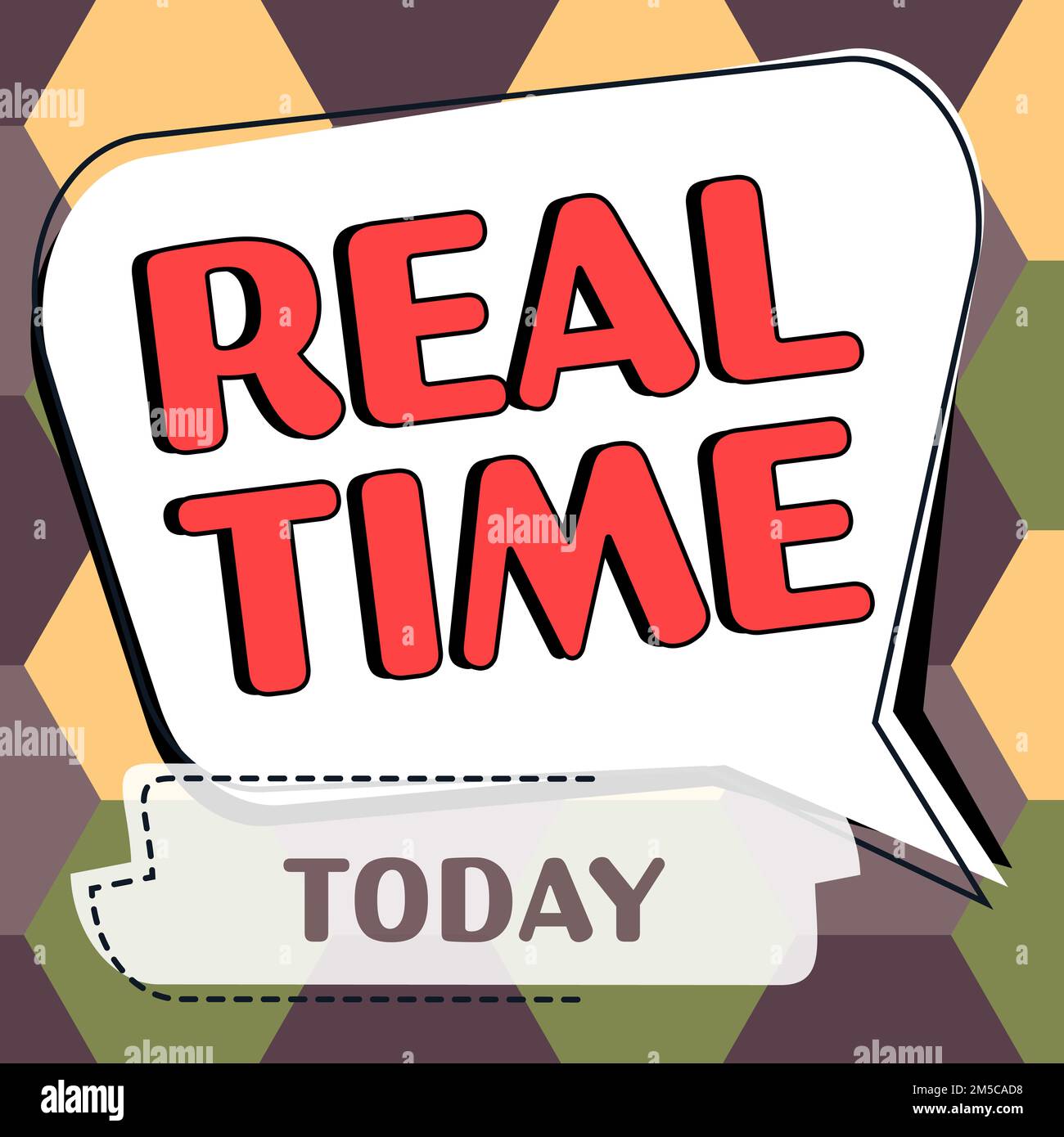 Sign displaying Real Time. Conceptual photo the actual time during ...