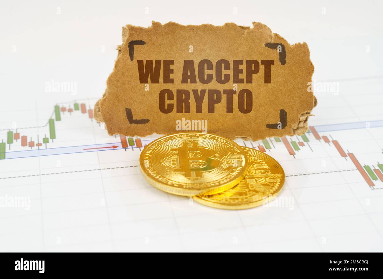 We accept bitcoins. Golden bitcoin virtual currency on mobile phone Stock  Photo - Alamy