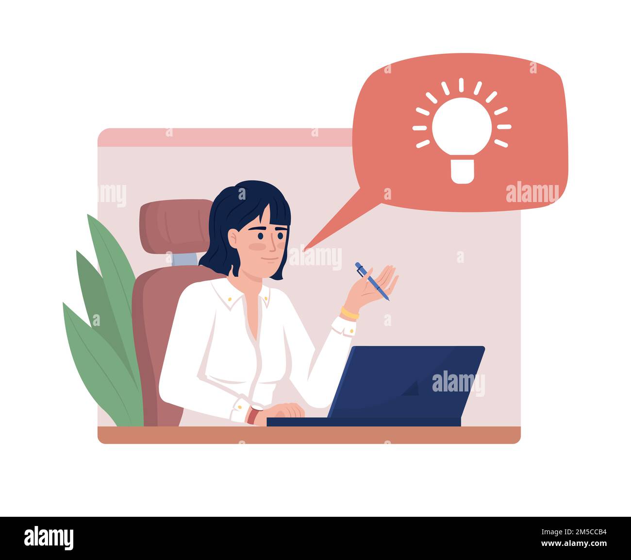 Generate ideas flat concept vector illustration Stock Vector Image ...
