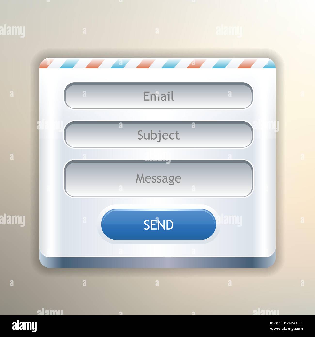 Vector email form for web or mobile applications Stock Vector Image ...
