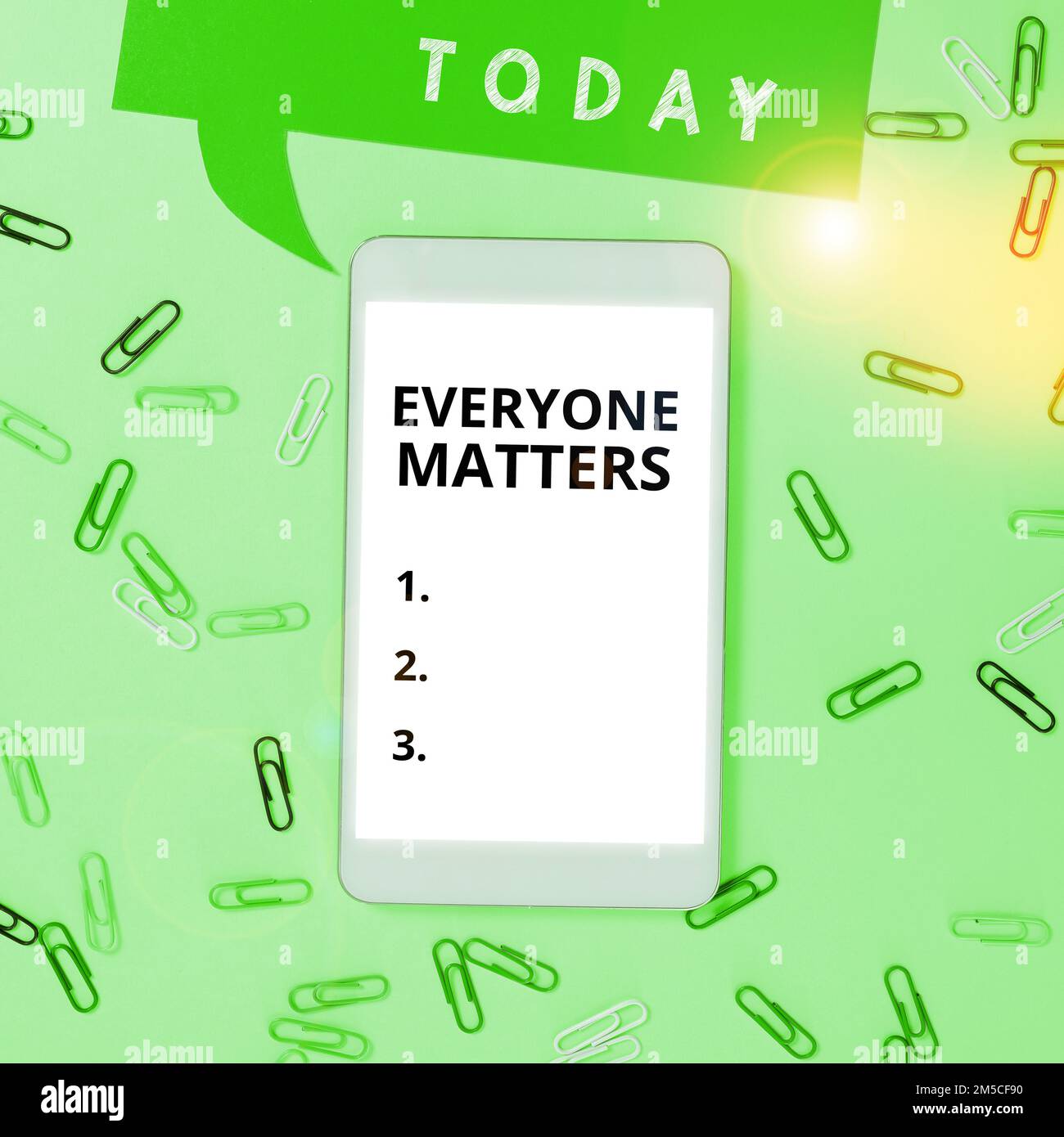 Writing Displaying Text Everyone Matters Business Idea All The People