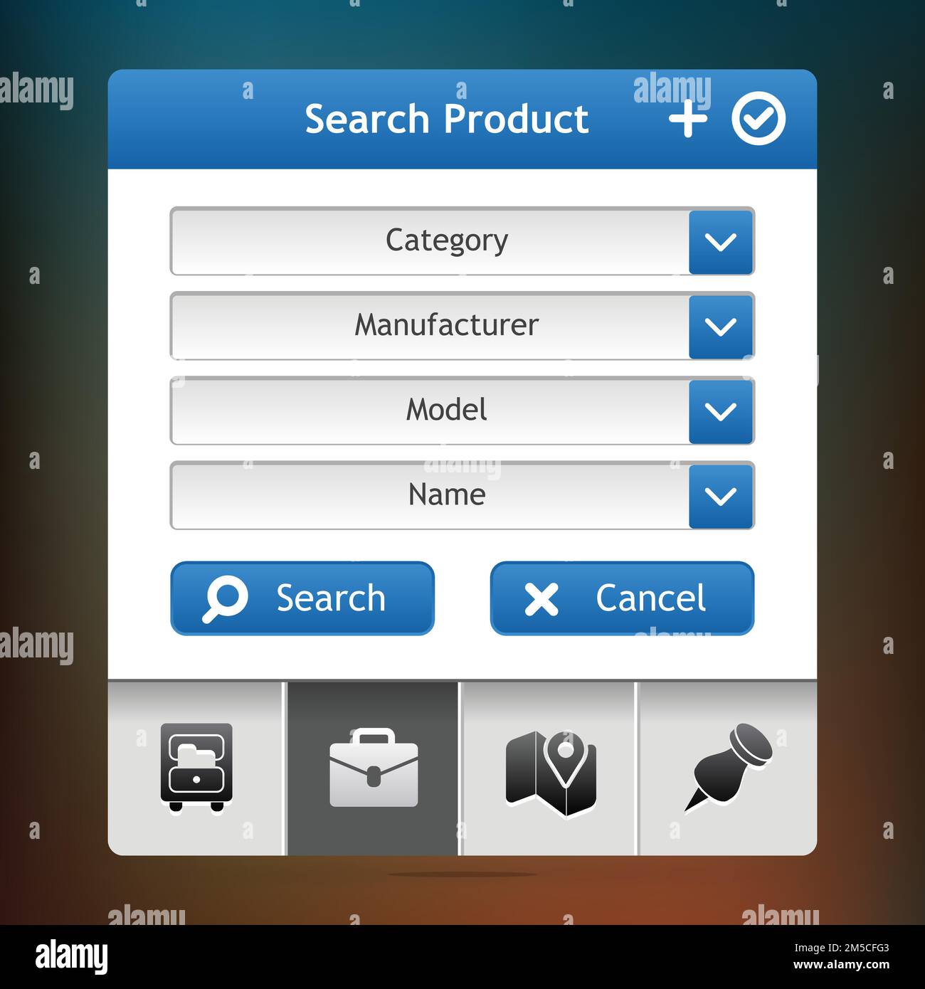 Search product. Application for web or mobile devices Stock Vector