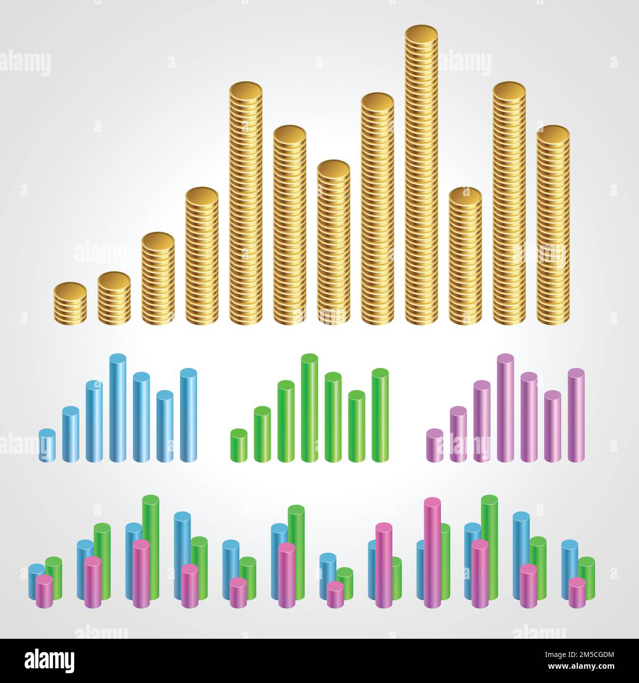 Coin chart diagram Stock Vector Image & Art Alamy