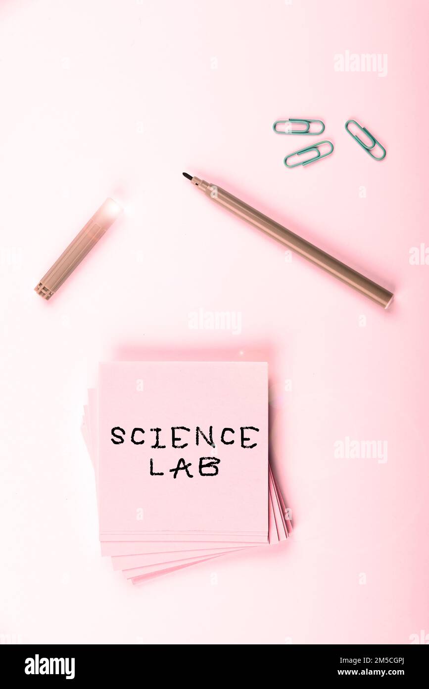 Conceptual display Science Lab. Business showcase special facility