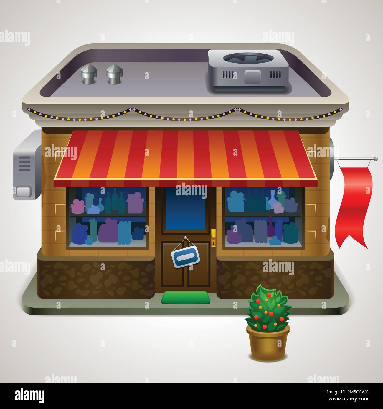 Icon of the facade of a shop store or cafe Stock Vector Image & Art - Alamy