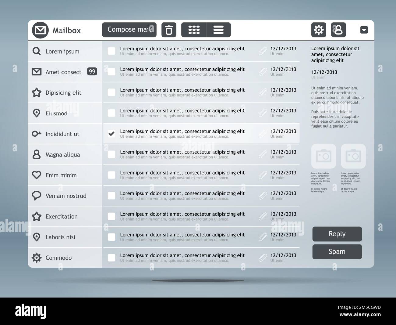 List interface button arrow hi-res stock photography and images - Alamy