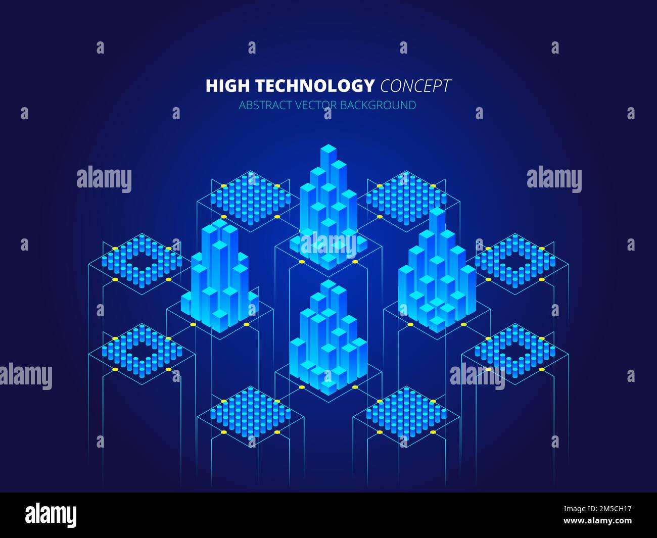 High Technology Background. Vector isometric illustration Stock Vector ...