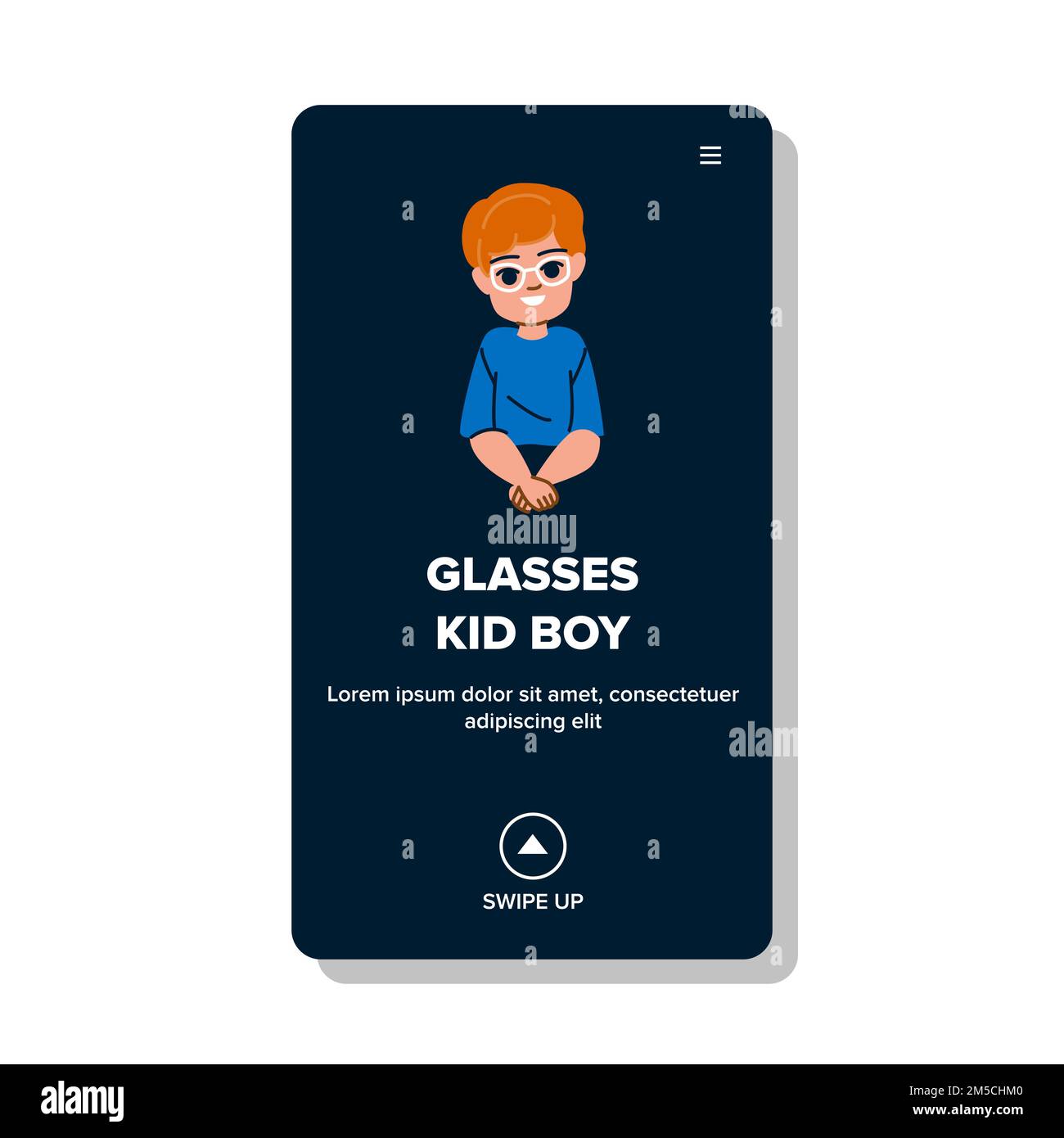 glasses kid boy vector Stock Vector Image & Art - Alamy