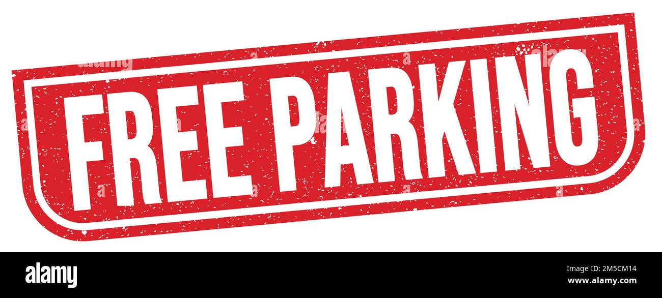 FREE PARKING text written on red grungy stamp sign Stock Photo - Alamy