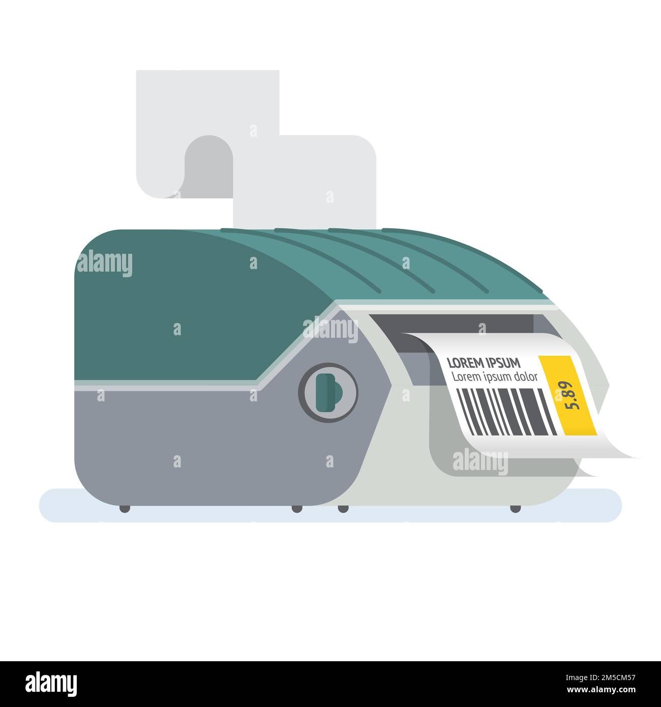 Bar code printer Label printer Vector icon illustration Stock Vector