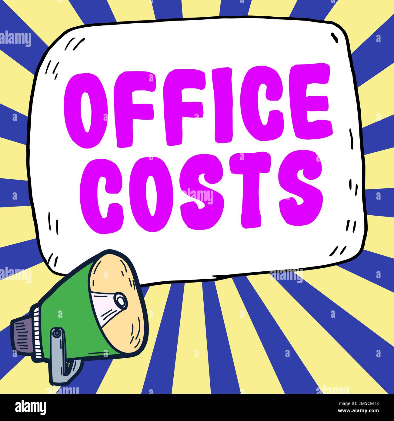 Amount Office Text caption presenting Office Costs. Concept meaning amount of money ...