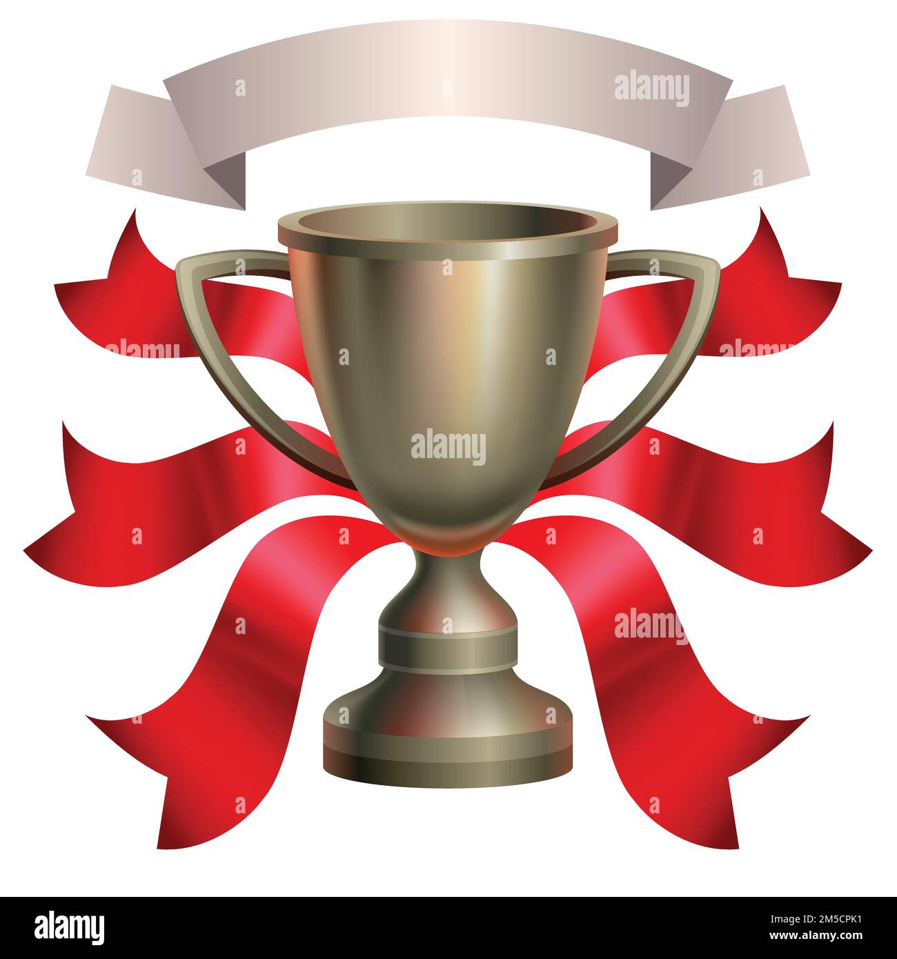Cup with red ribbon. Vector illustration Stock Vector Image & Art Alamy