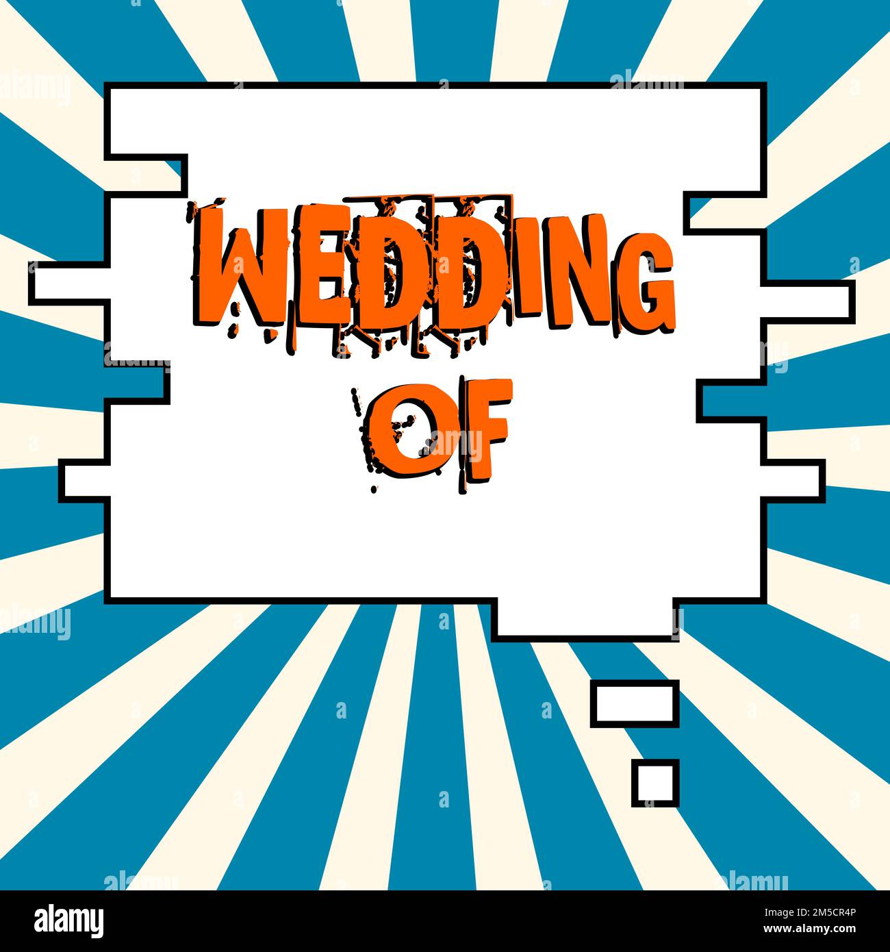 Hand writing sign Wedding Of. Concept meaning announcing that man and ...