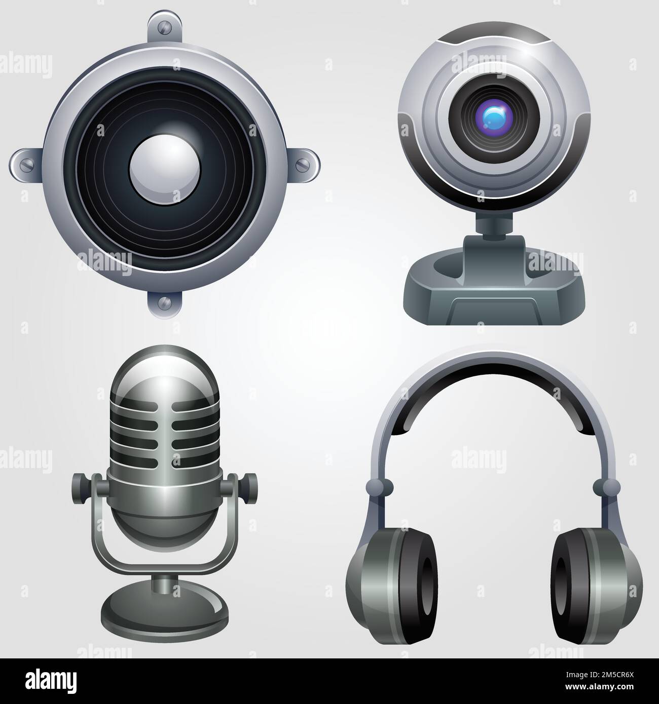 Hi-tech equipment icon set. Technology device electronics. Eps 10. Stock Vector