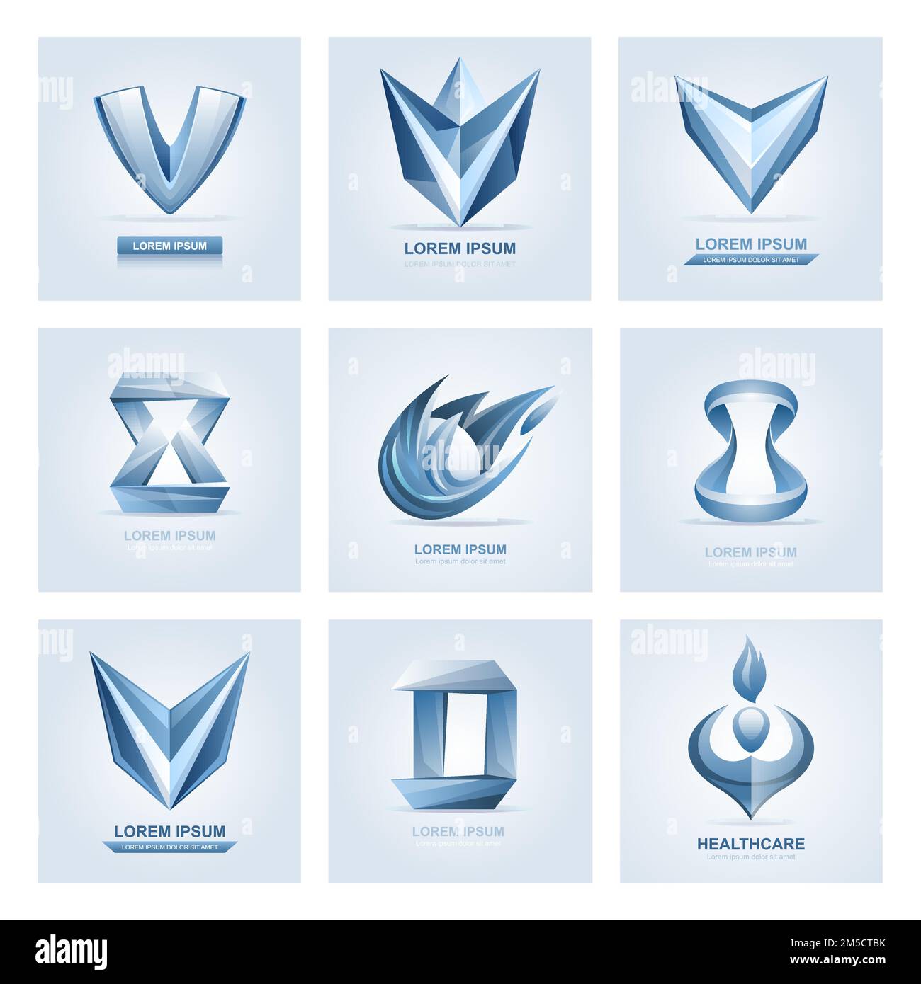 Logo elements and abstract web icons for your design. Vector eps 10. Stock Vector