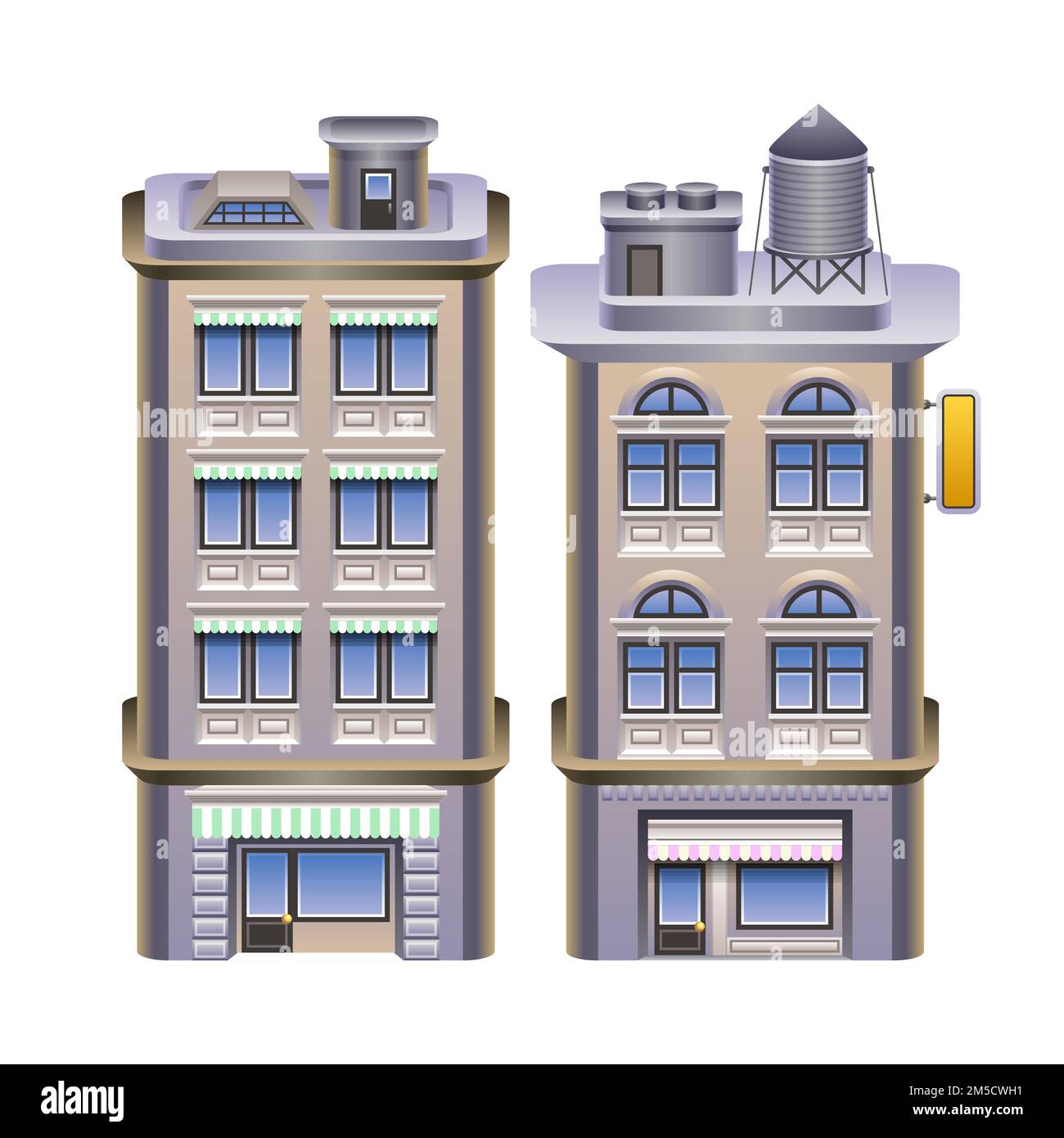 Buildings Vector File Detailed illustration of buildings. Vector eps 10 Stock Vector Image ...