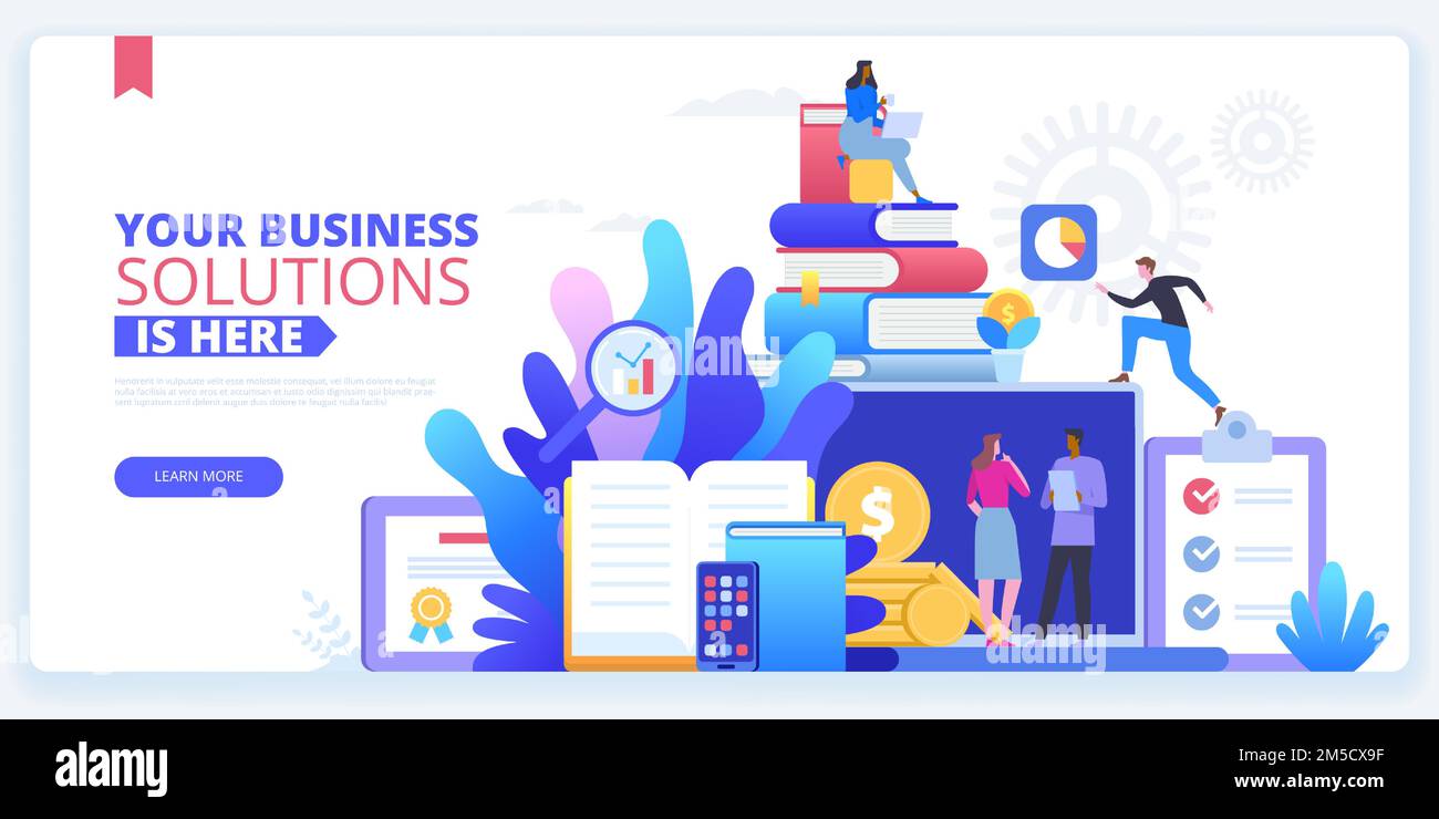 Employment agency landing page vector template. Recruitment company