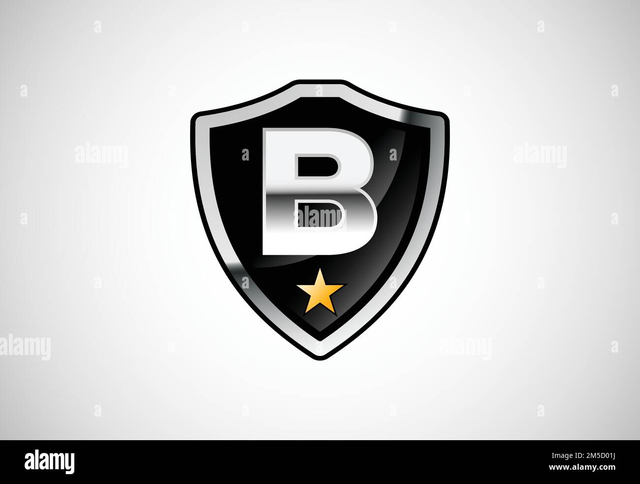 Initial letter B with shield icon logo design vector illustration ...