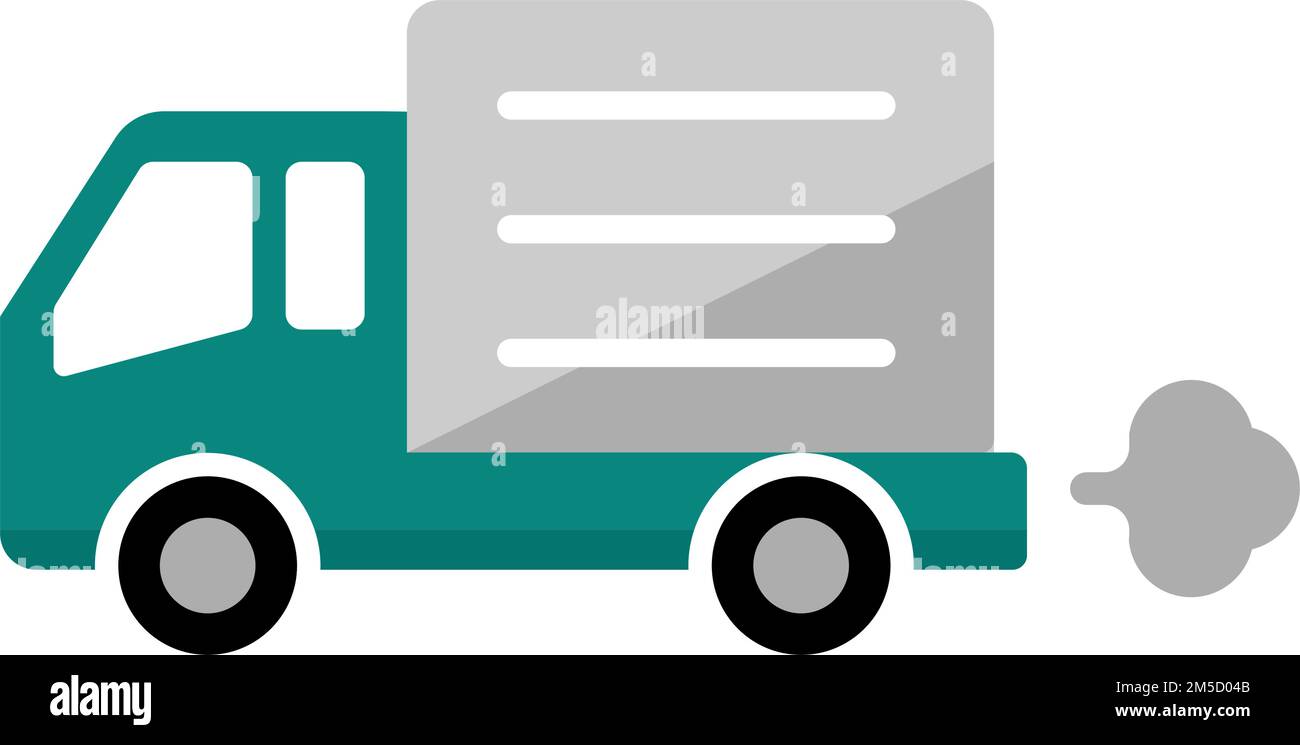 Delivery truck vector icon illustration (shipping, transport) Stock Vector