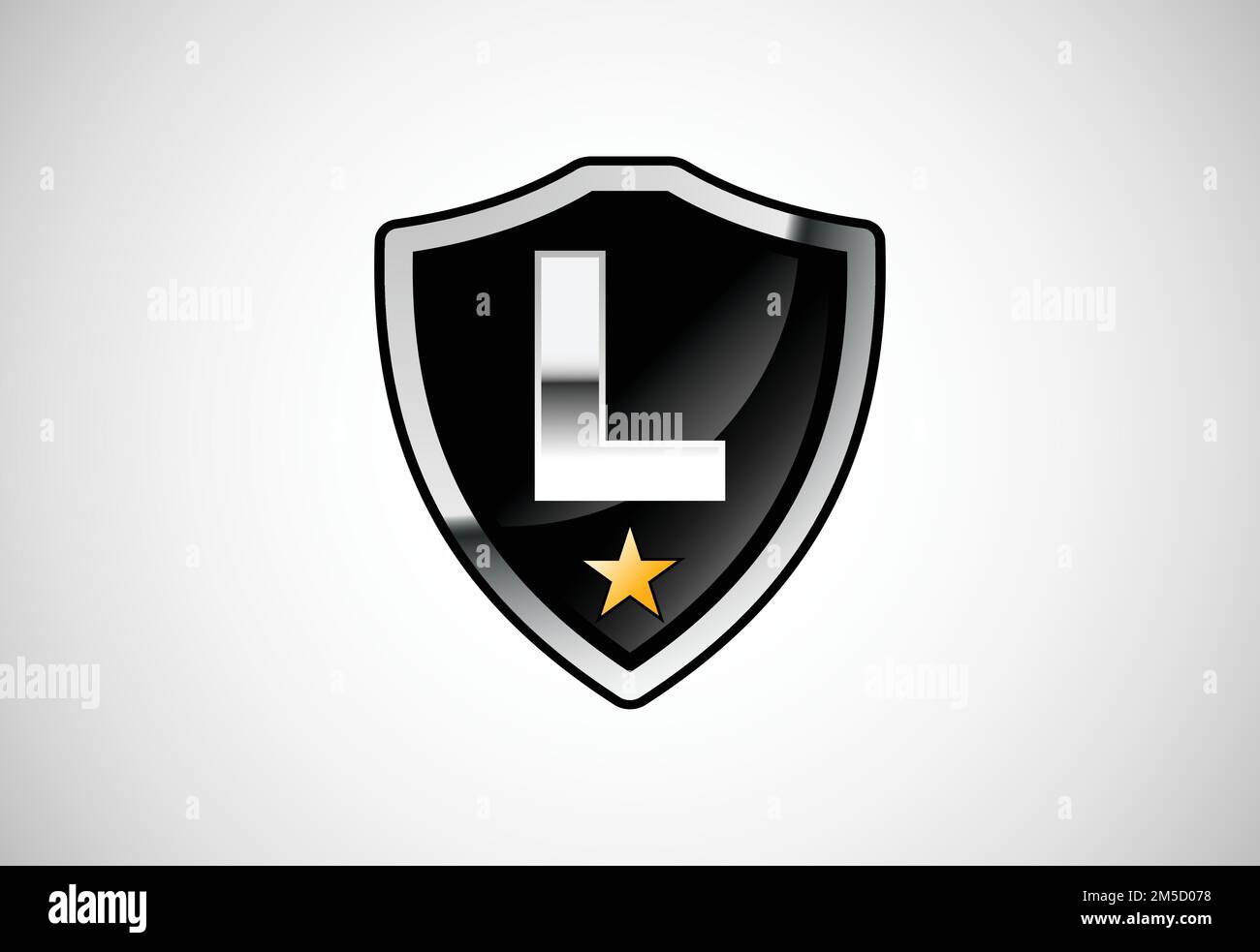 Initial letter L with shield icon logo design vector illustration ...