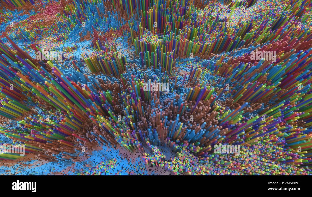 3d render. Abstract colorful background illustration Stock Photo - Alamy