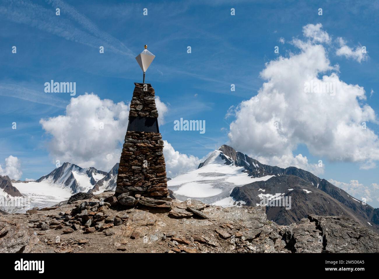 The image is of the memorial to Oetzi The IceMan who was found frozen
