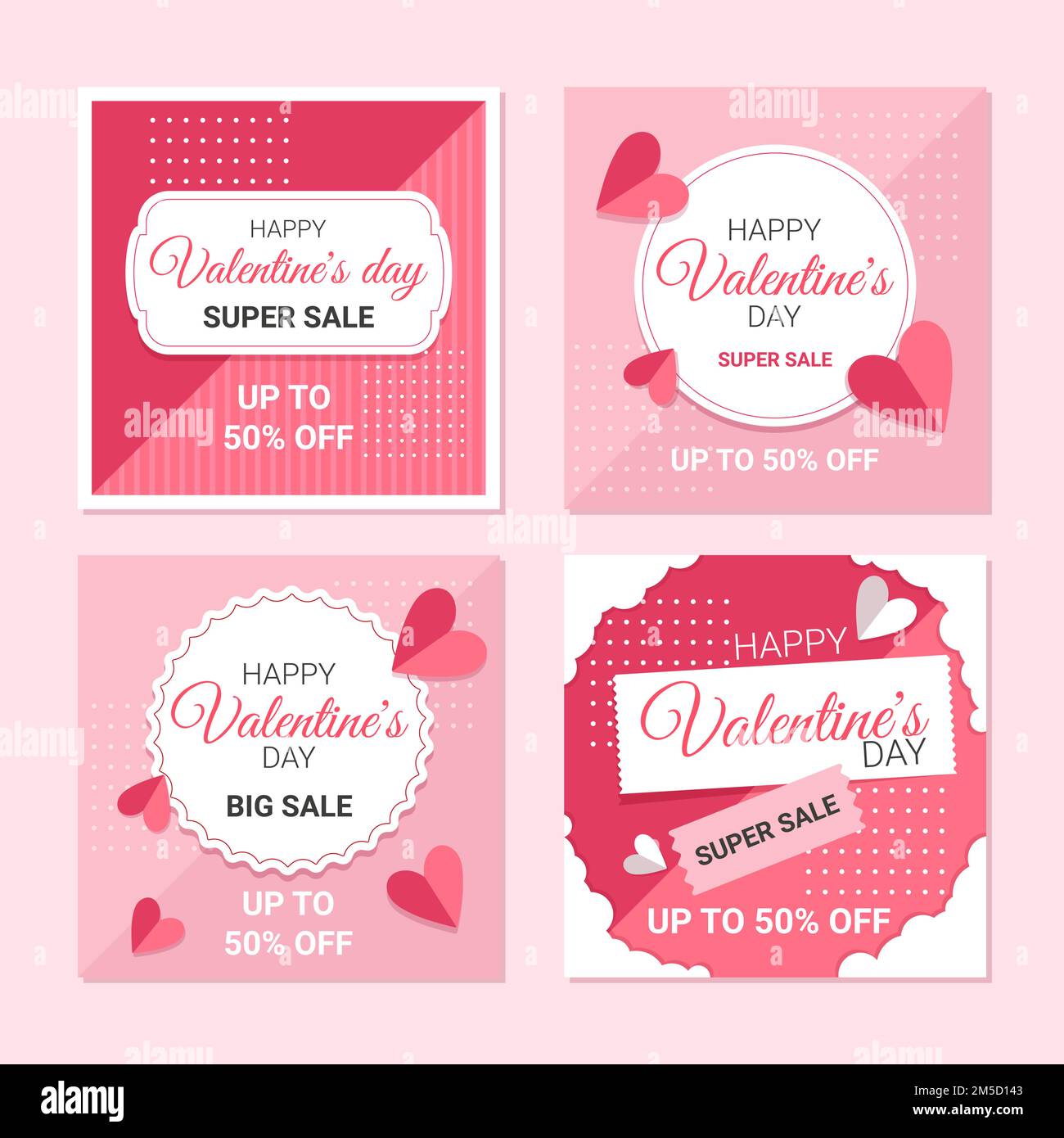 Set banners valentines day Stock Vector Images - Alamy