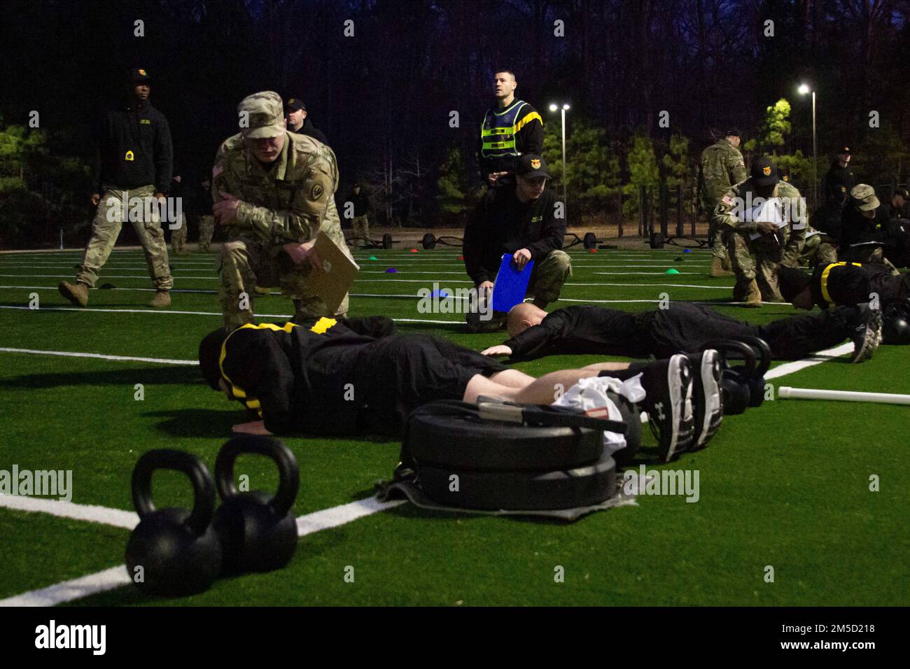 U.S. Army Soldier performs the arm extension pushup during the Army