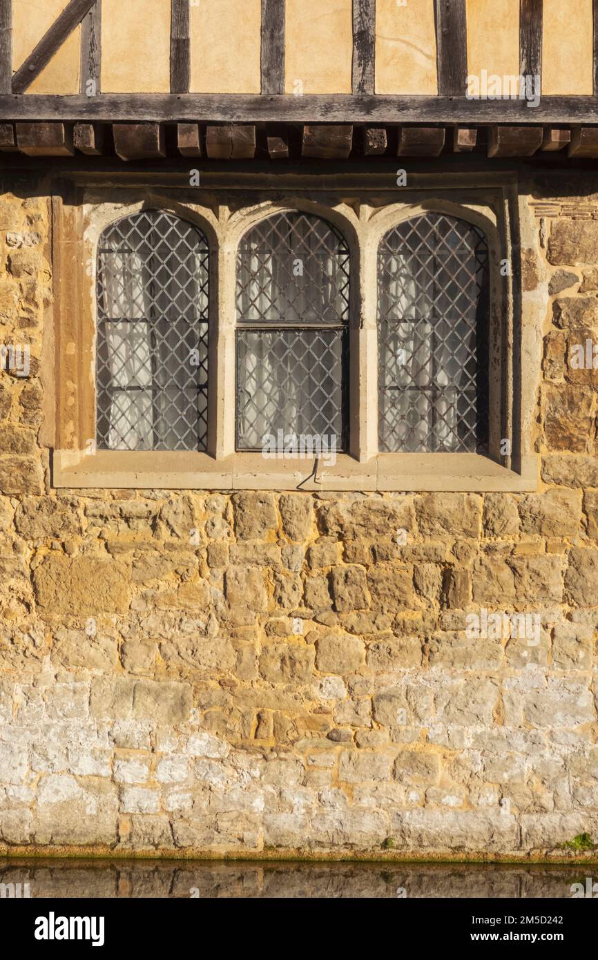 England, Kent, Sevenoaks, Ightham Mote, 14th century Moated Manor House Stock Photo