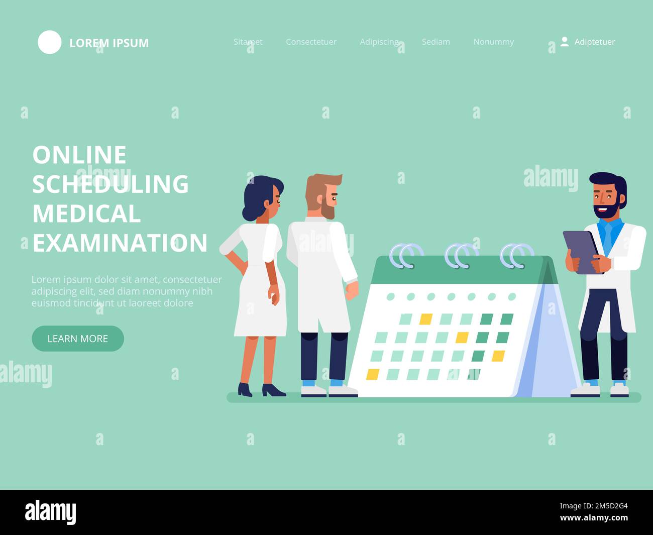 Online scheduling medical examination. Hospital calendar, make an