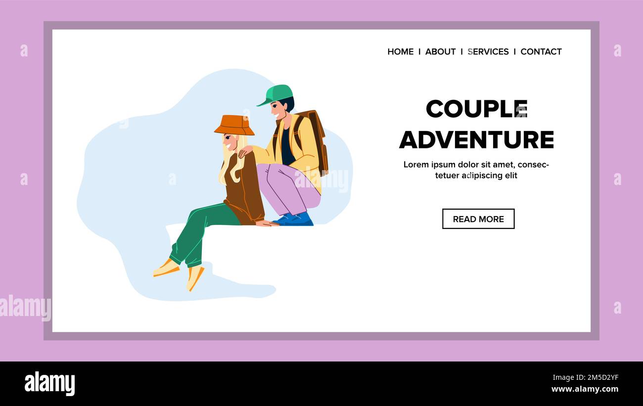 couple adventure vector Stock Vector Image & Art - Alamy