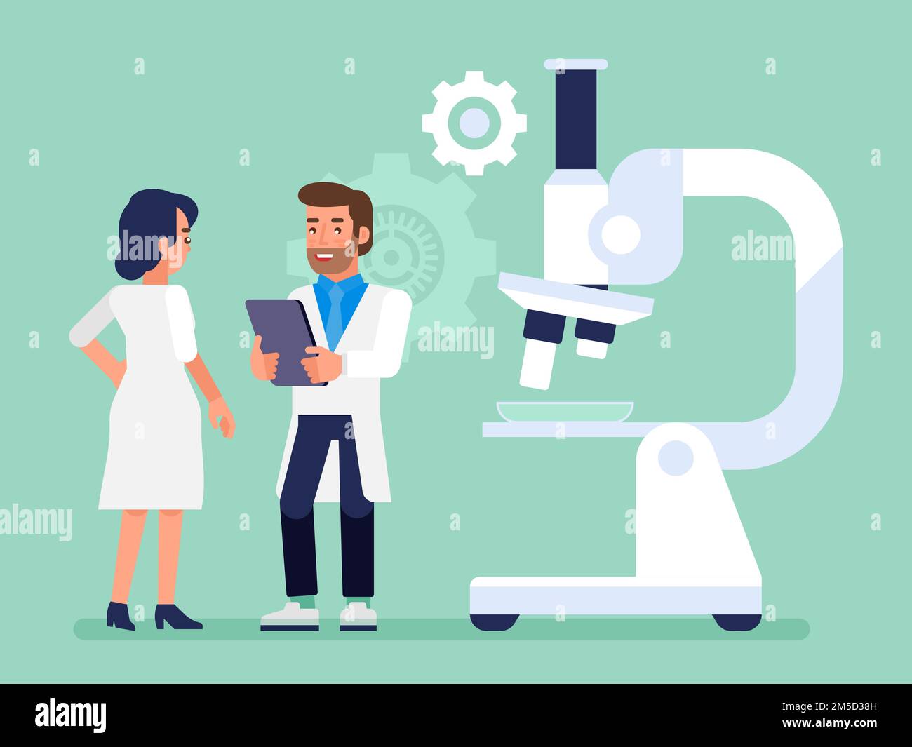 Laboratory diagnostic services. Medical tools. Colored vector