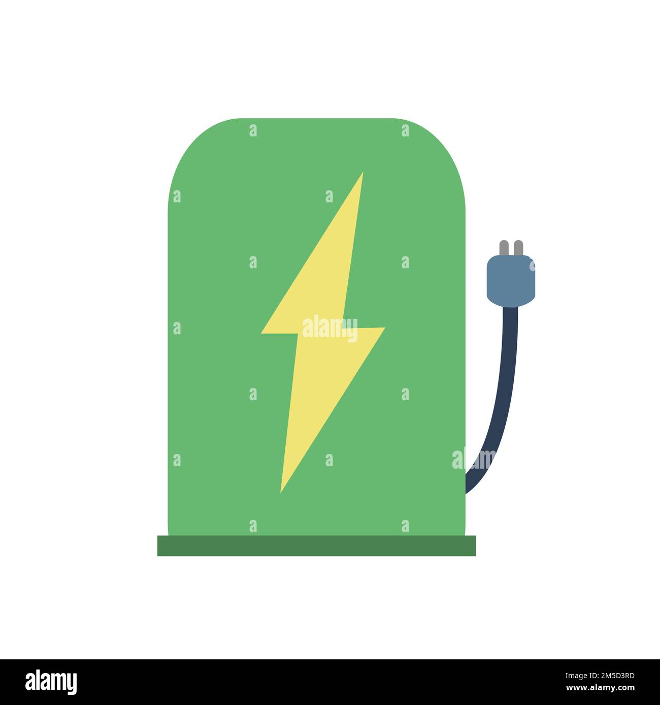 a green fully charged battery lightning bolt icon Stock Vector Image