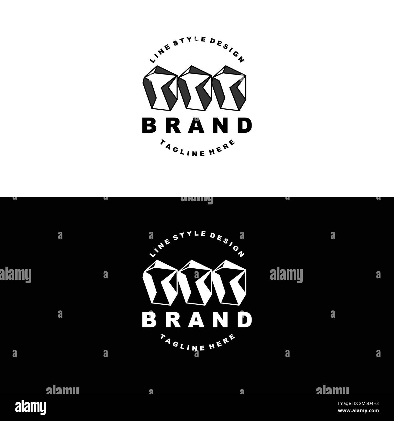 Stone Logo, Gem Line Stone Design, Diamond, Crystal, Simple Elegant