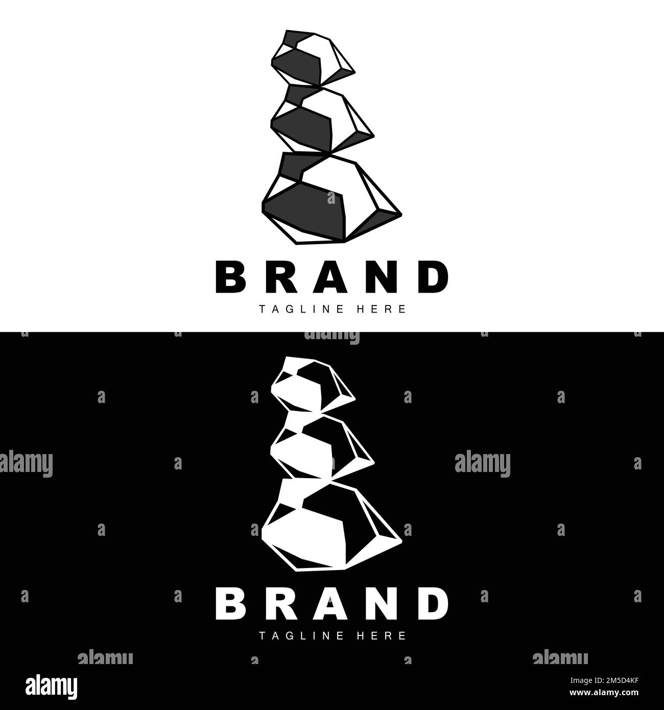 Stone Logo, Gem Line Stone Design, Diamond, Crystal, Simple Elegant