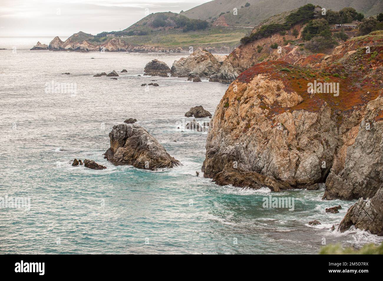 Big Sur coast south of Monterey in California Stock Photo - Alamy