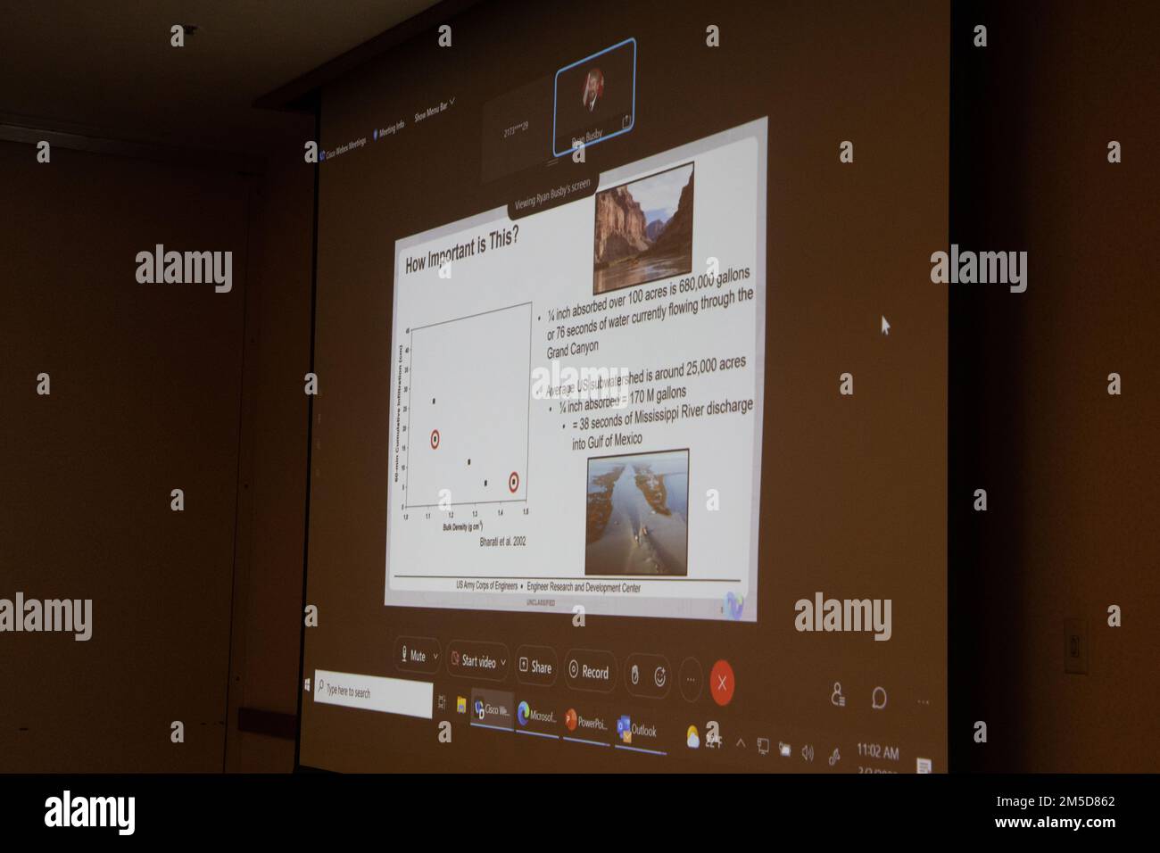 A slide show is shown during an Engineering with Nature for
