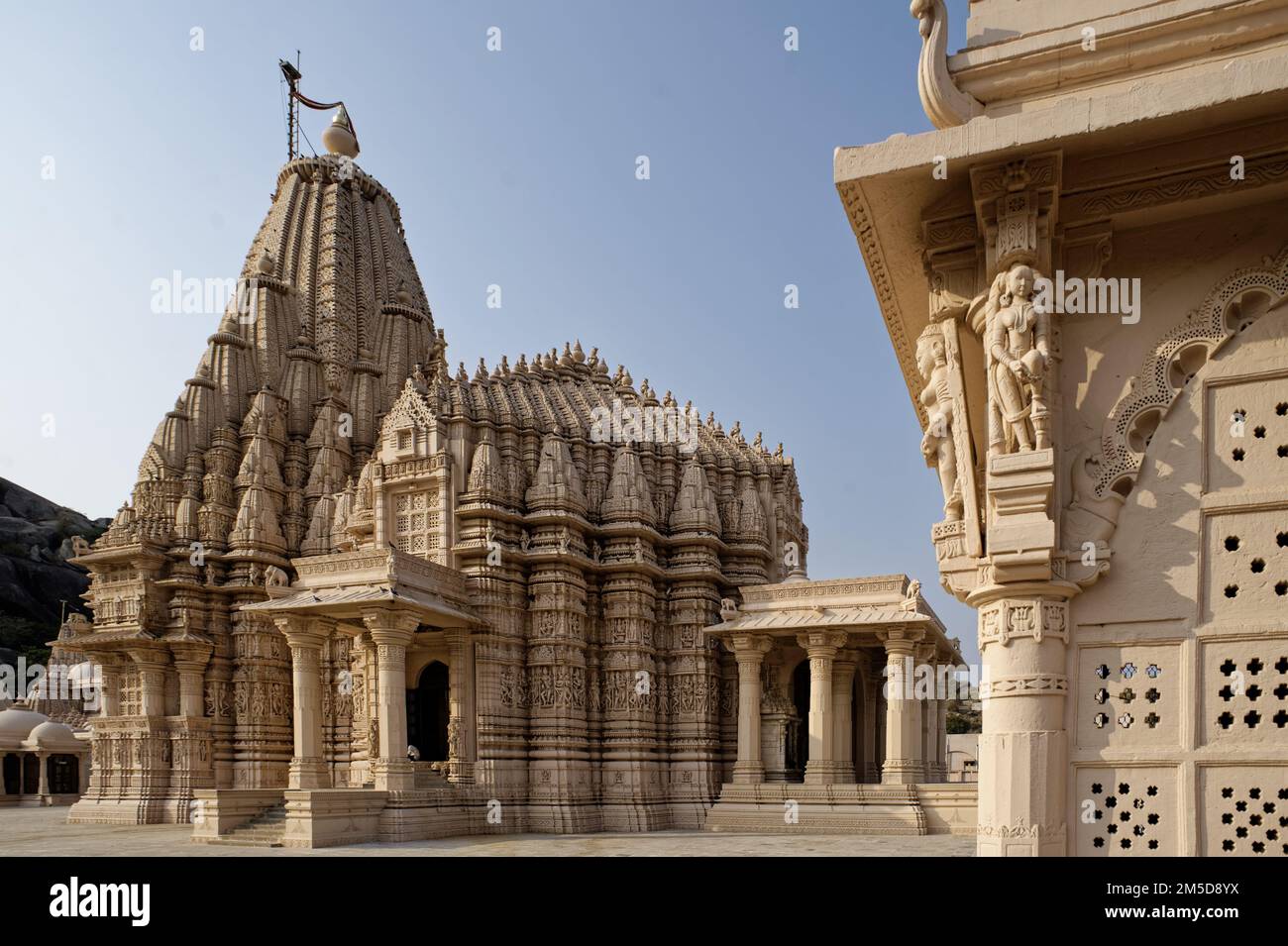 01 28 2010 Shri Ajitnath Bhagwan Shwetamber Jain Derasar, Taranga  Kheralu in Mehsana district, Gujarat, India Stock Photo