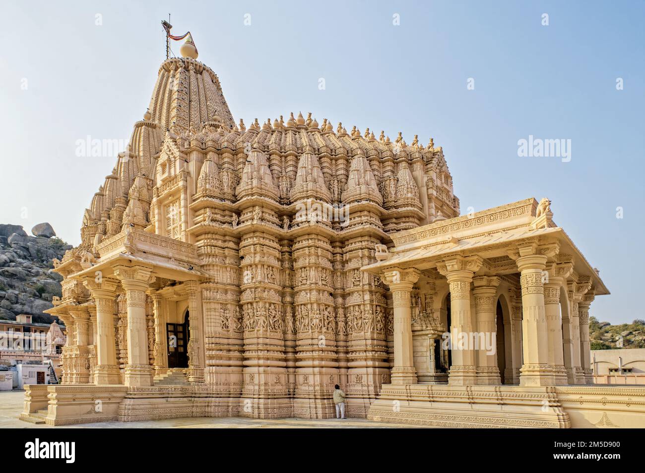 01 28 2010 Shri Ajitnath Bhagwan Shwetamber Jain Derasar, Taranga  Kheralu in Mehsana district, Gujarat, India Stock Photo