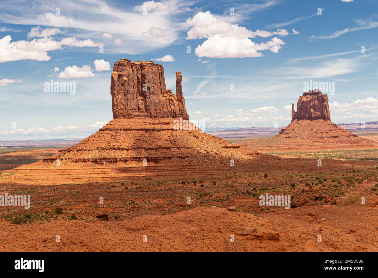 The West and East Mitten Buttes are two buttes in the Monument Valley