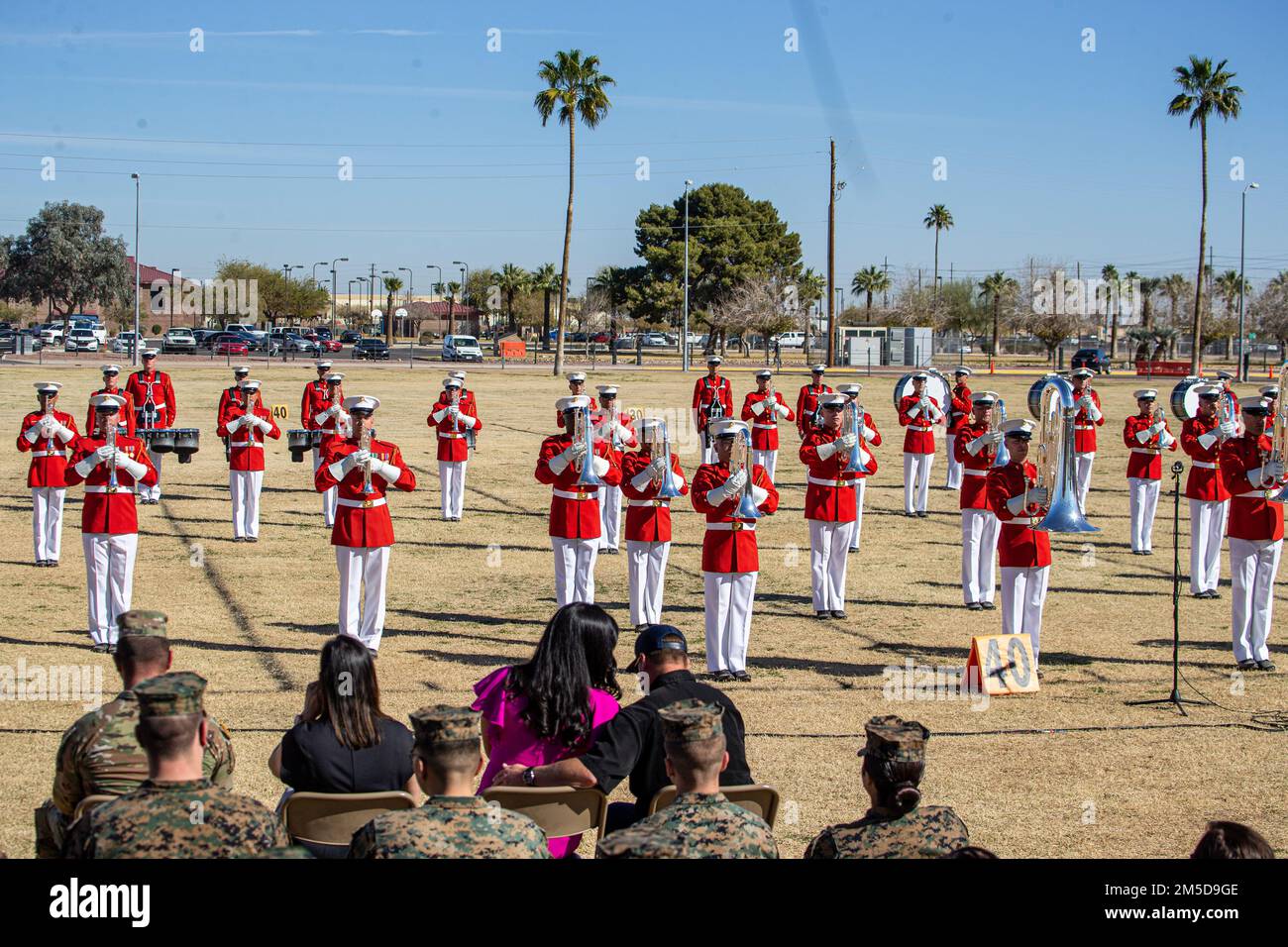 Marines with “The Commandant’s Own,” U.S. Marine Drum & Bugle Corps