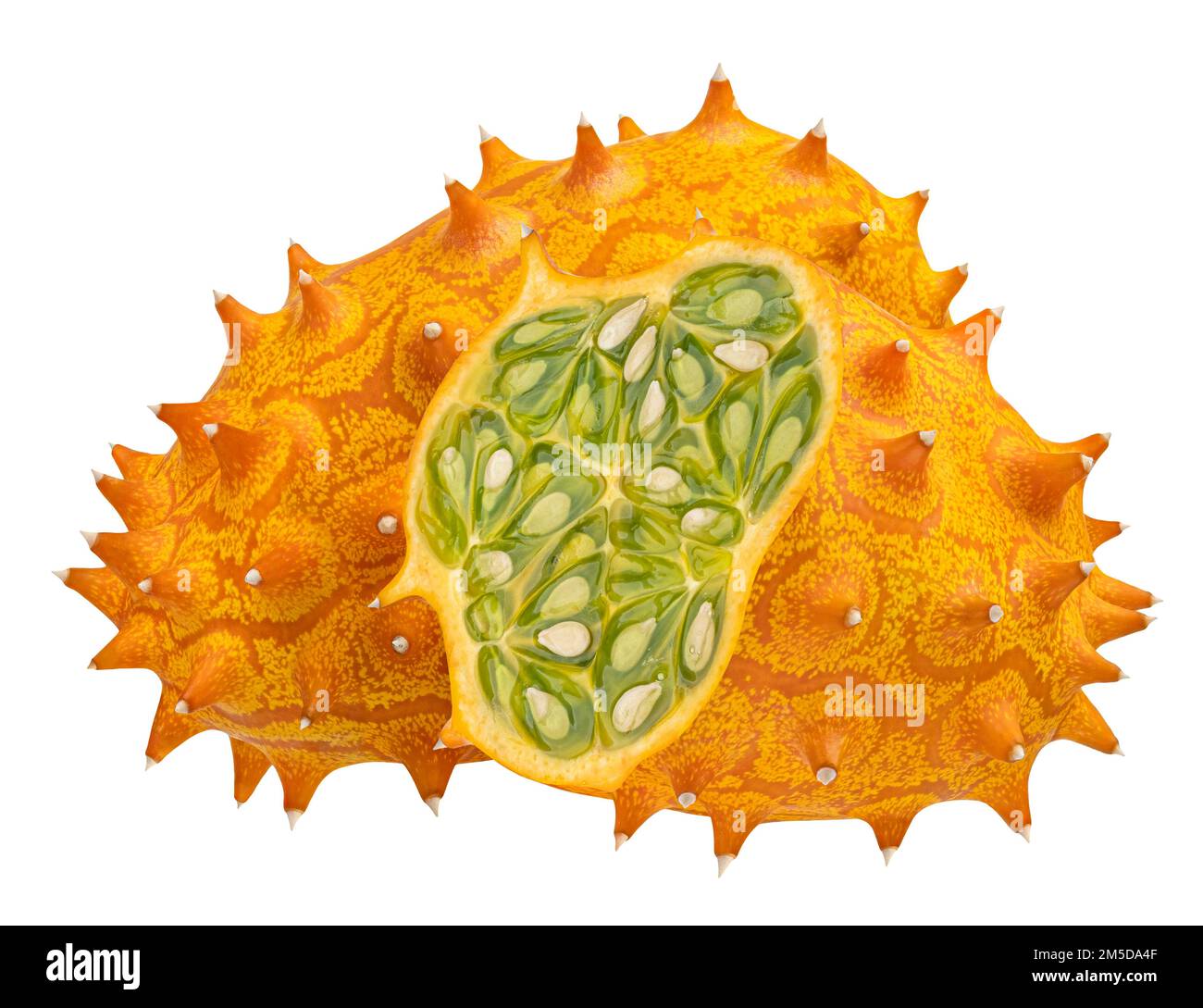 Kiwano isolated on white background with clipping path Stock Photo