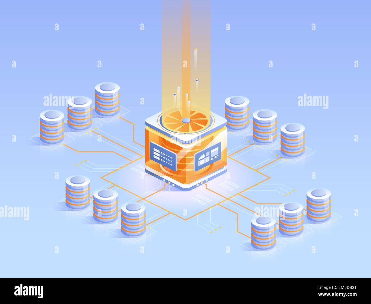 Computer Processor Abstract Isometric Illustration Microprocessor Cpu Computer Processor Abstract Isometric Illustration Microprocessor Cpu